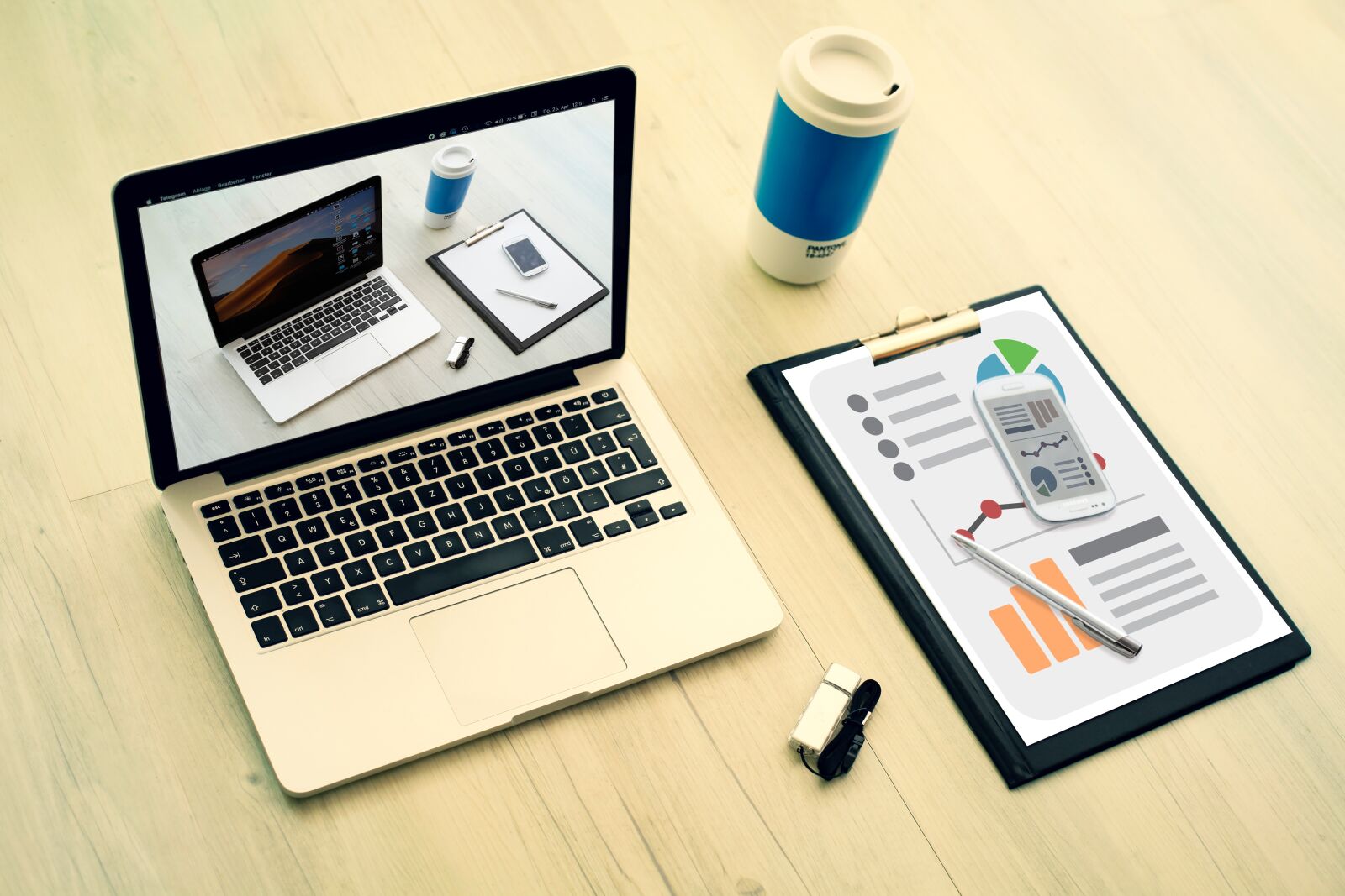 Canon EOS 5D Mark II sample photo. Workplace, macbook, charts photography