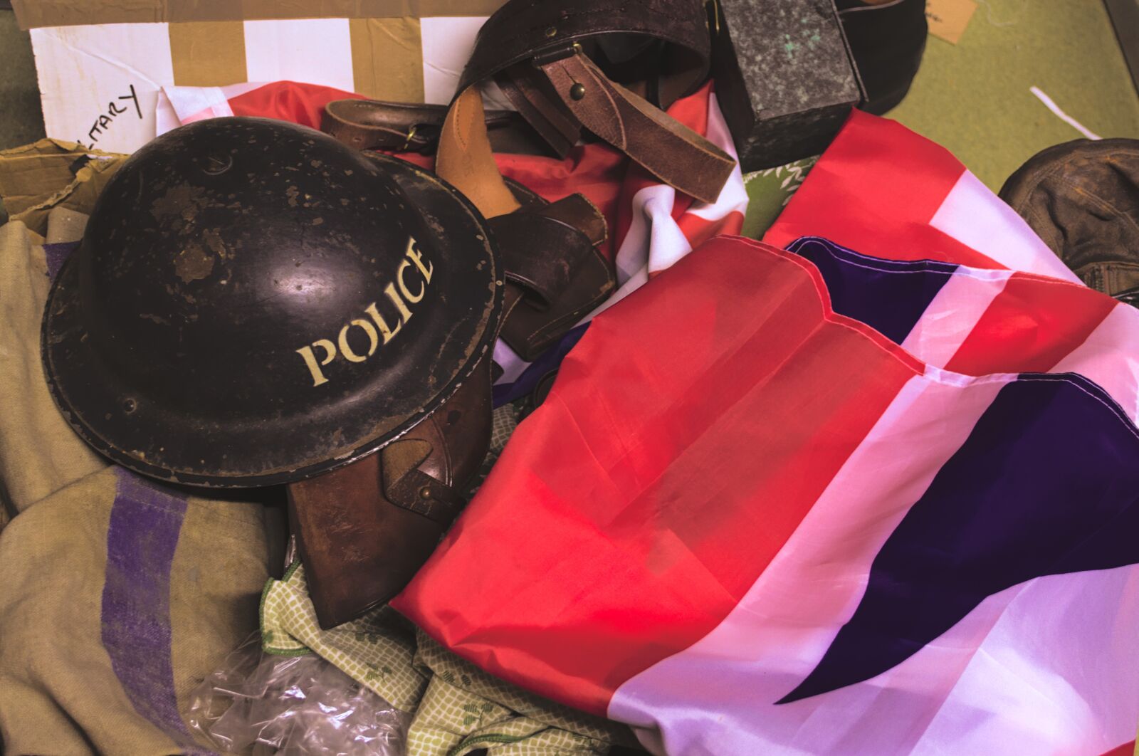 Nikon D3100 sample photo. Police, helmet, flag photography