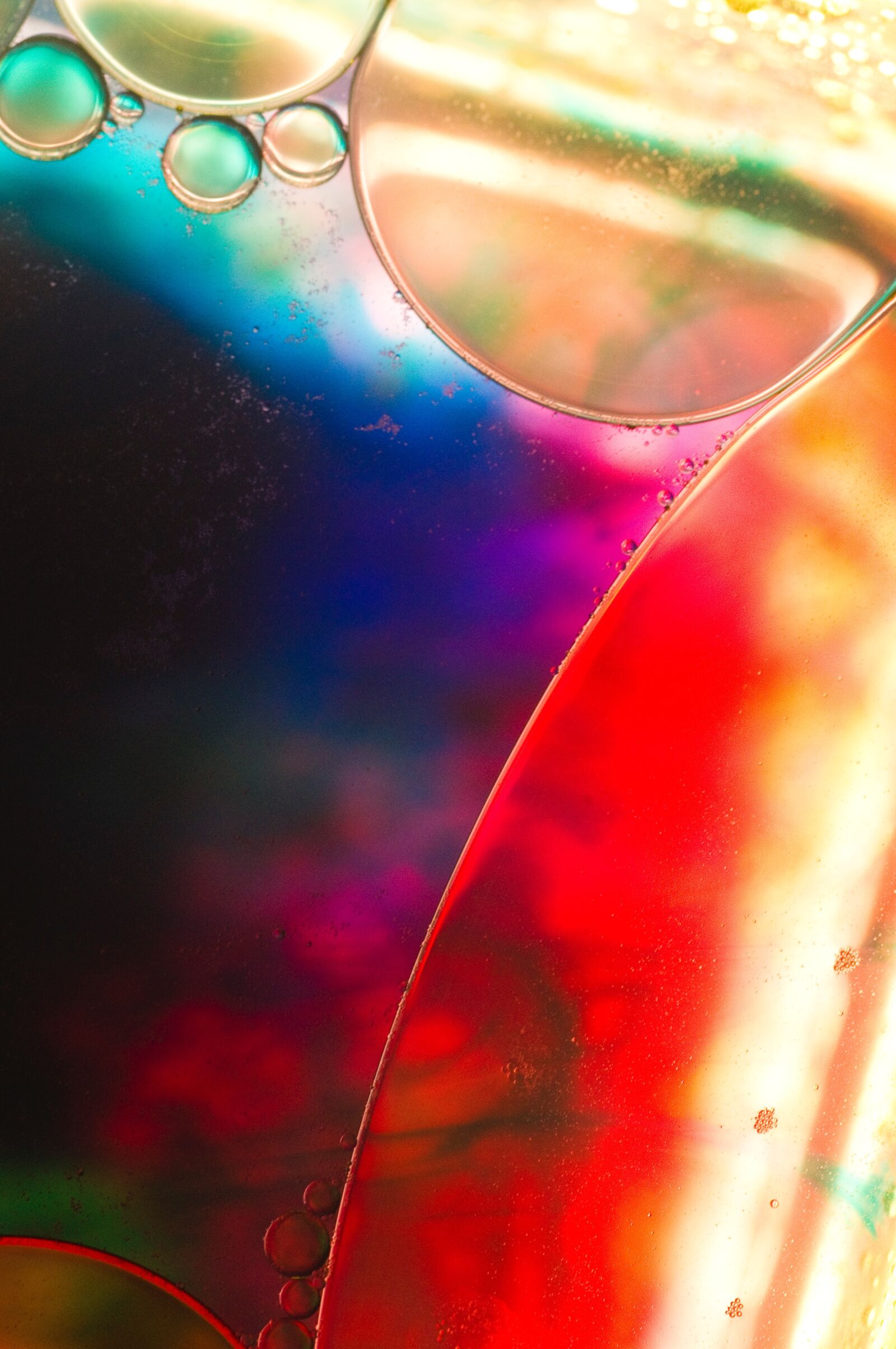 Pentax K-x sample photo. Water, macro, oil photography