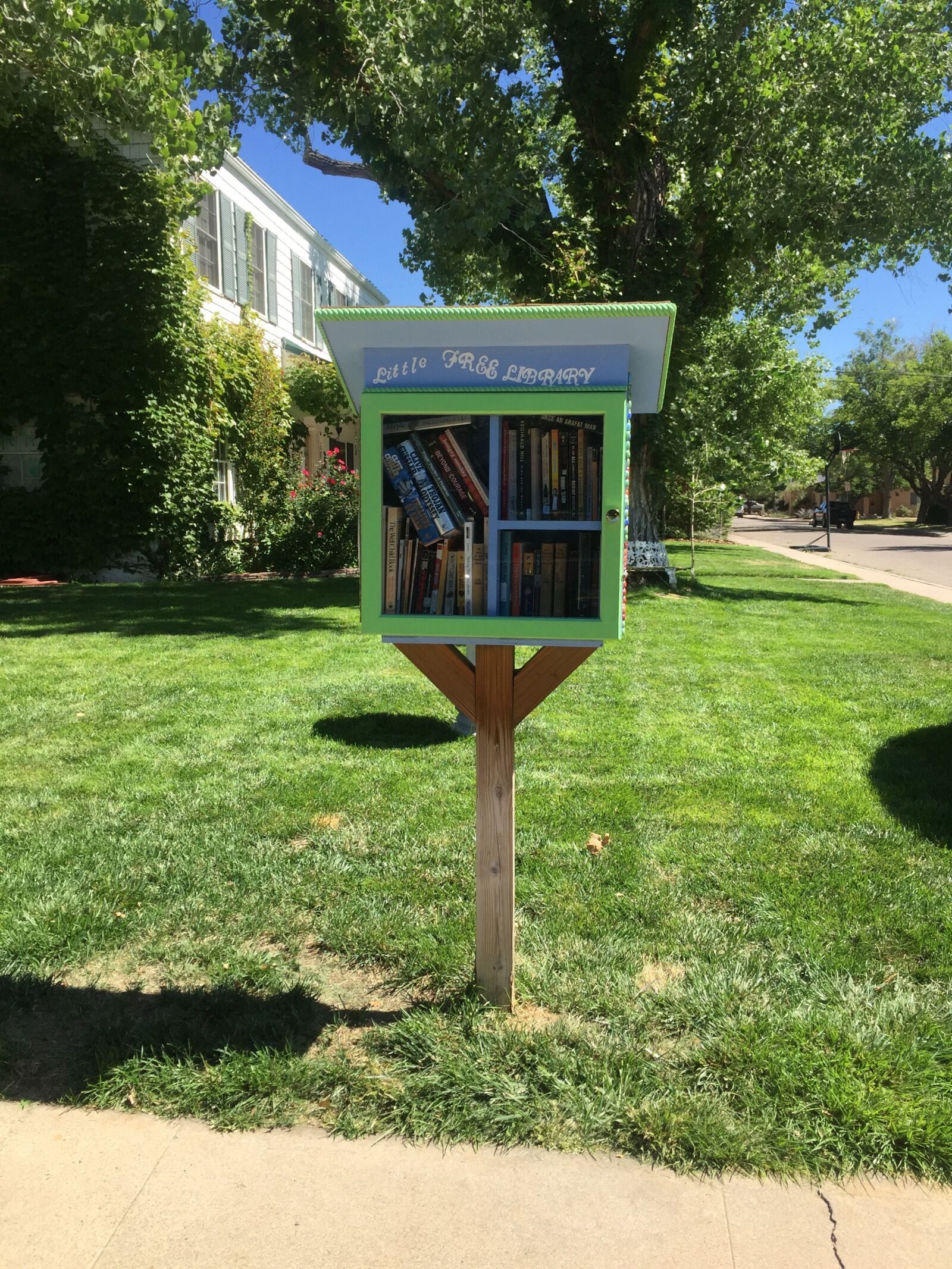 iPhone 6 Plus back camera 4.15mm f/2.2 sample photo. Little free library, rotary photography