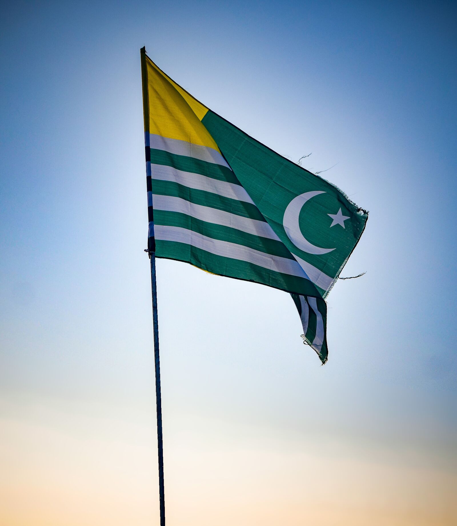 Nikon D5300 sample photo. Kashmir flag, flag, green photography