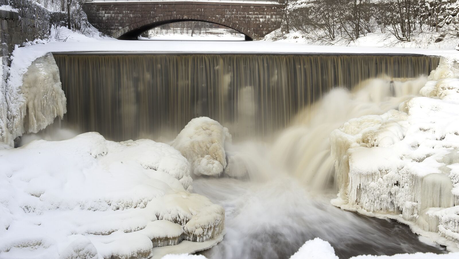 Nikon D3 sample photo. Waterfall, winter, jääputous photography