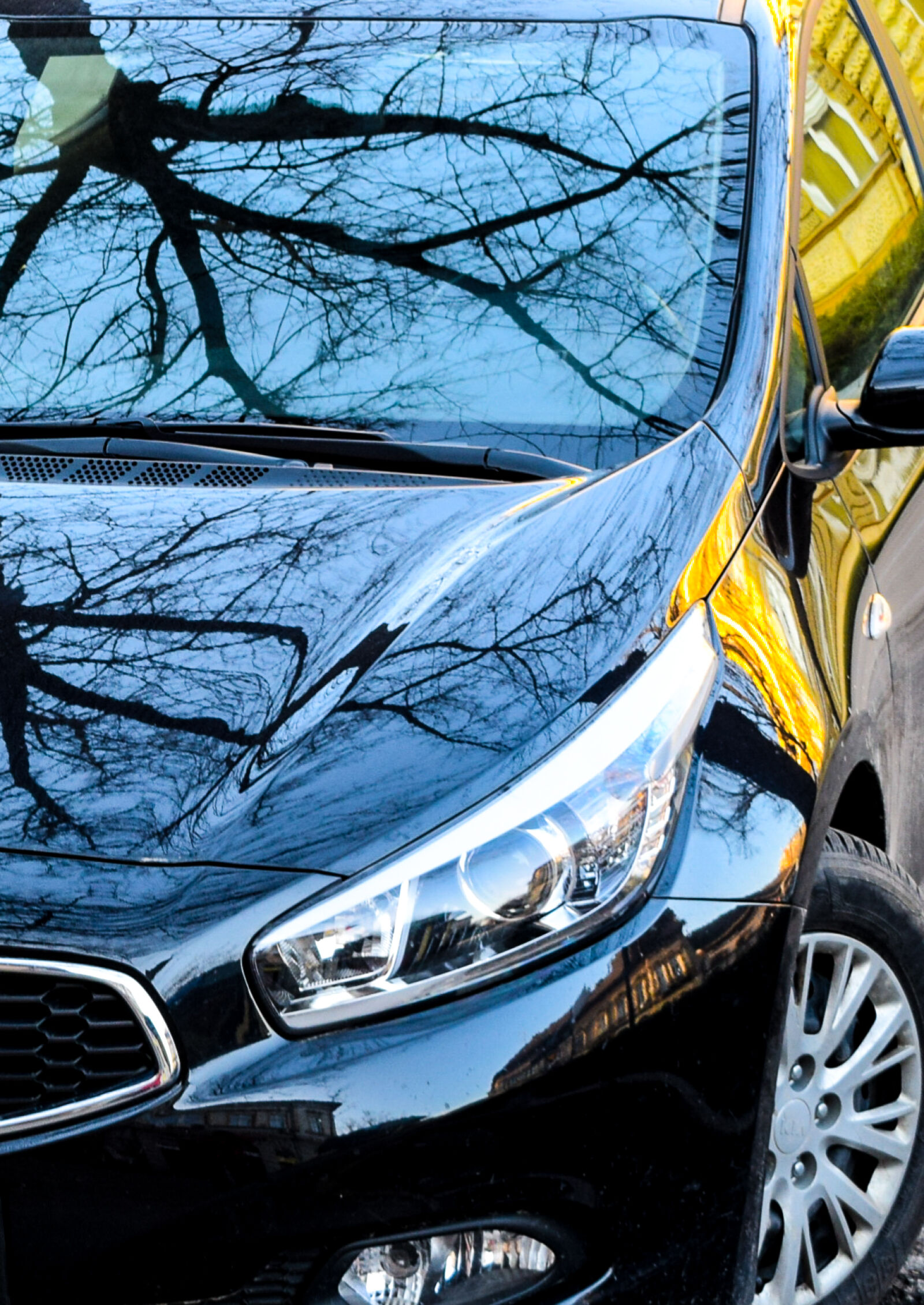 Nikon D3300 sample photo. Automobile, blue, cars, mirror photography