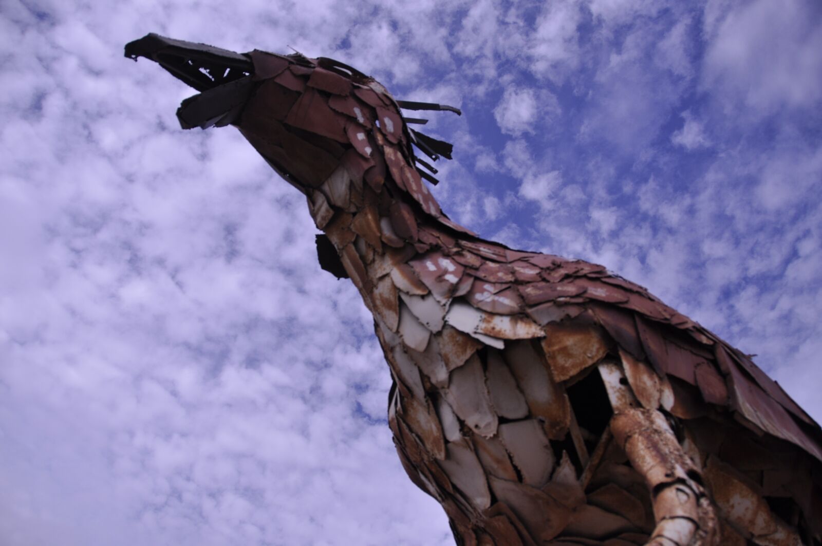 Nikon D90 sample photo. Roadrunner, sculpture, recycled photography