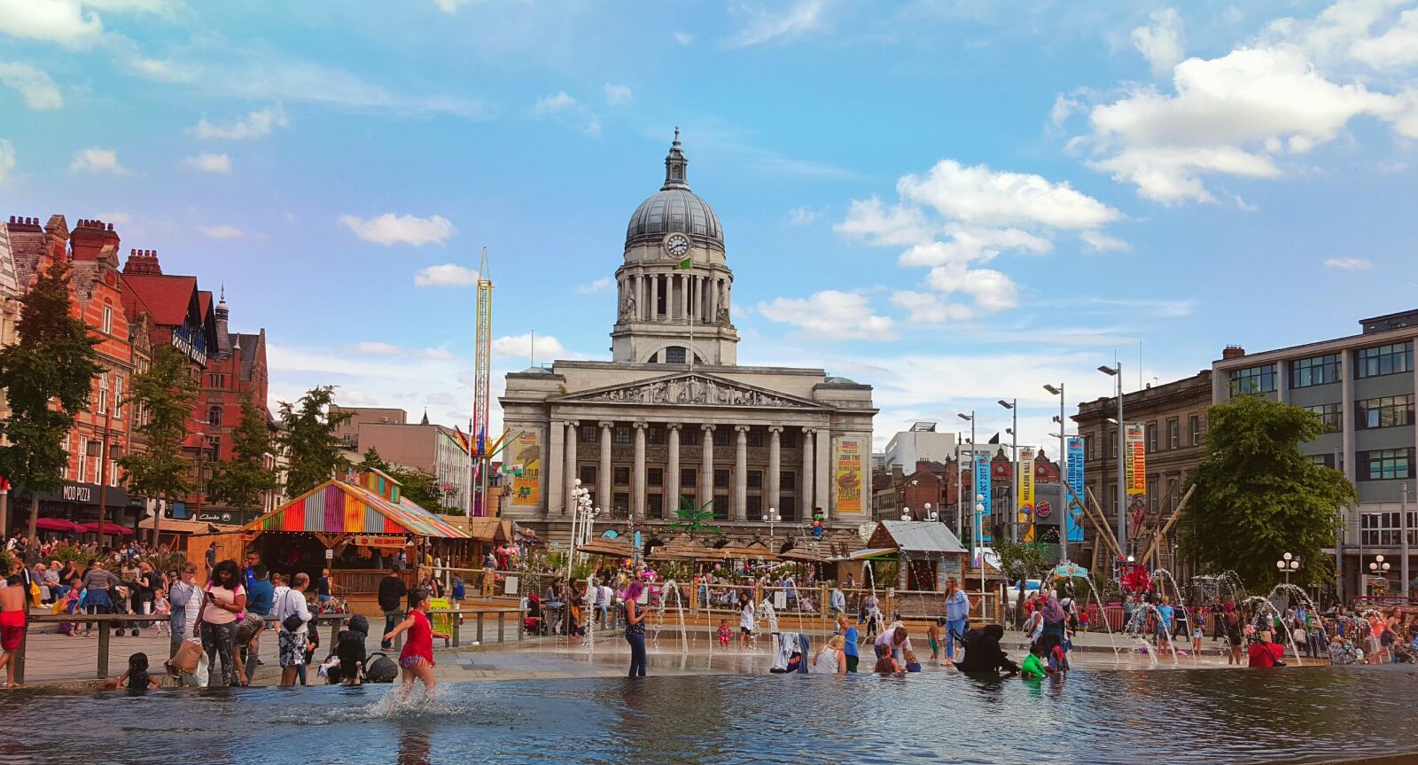 Samsung Galaxy S6 sample photo. Nottingham, town hall, market photography