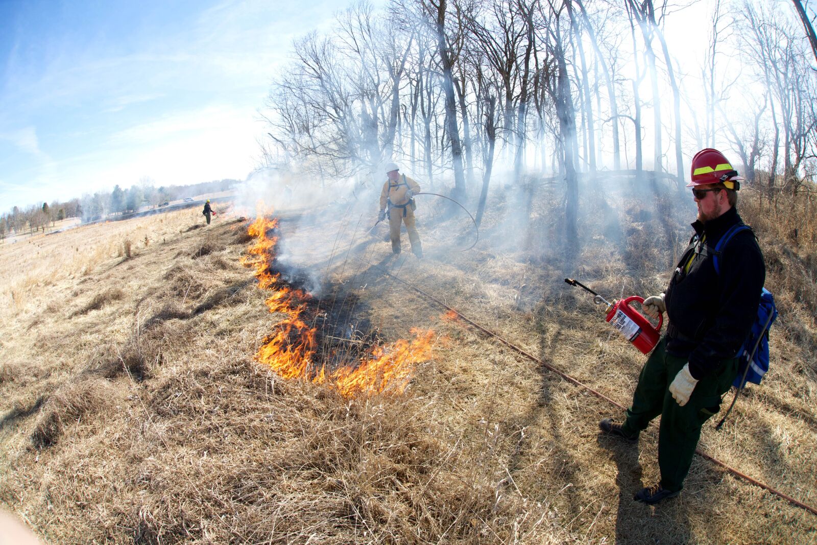 Canon EOS 5D Mark III sample photo. Firefighters, light, fire, burn photography