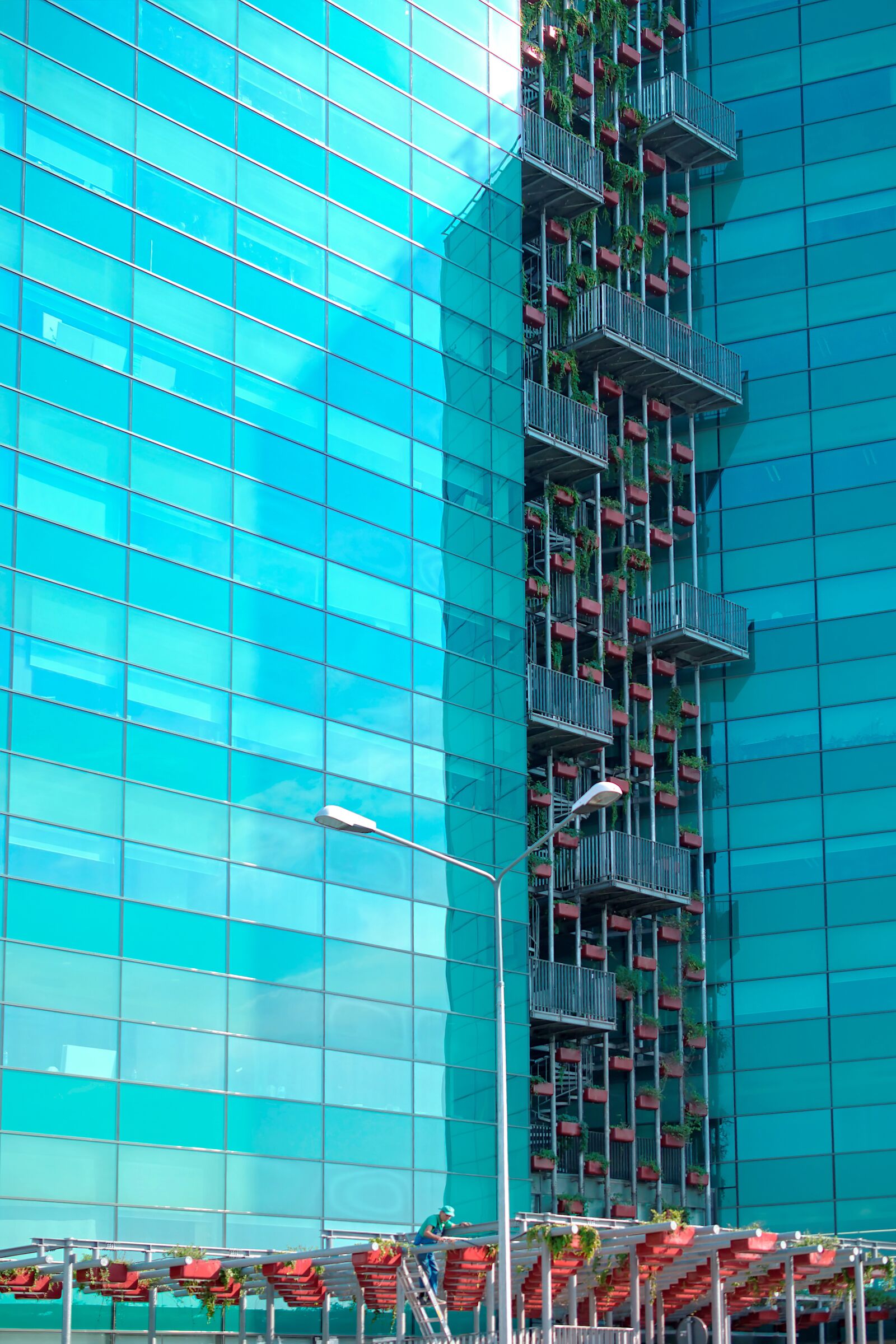Nikon D5300 sample photo. Building, green, flower pots photography