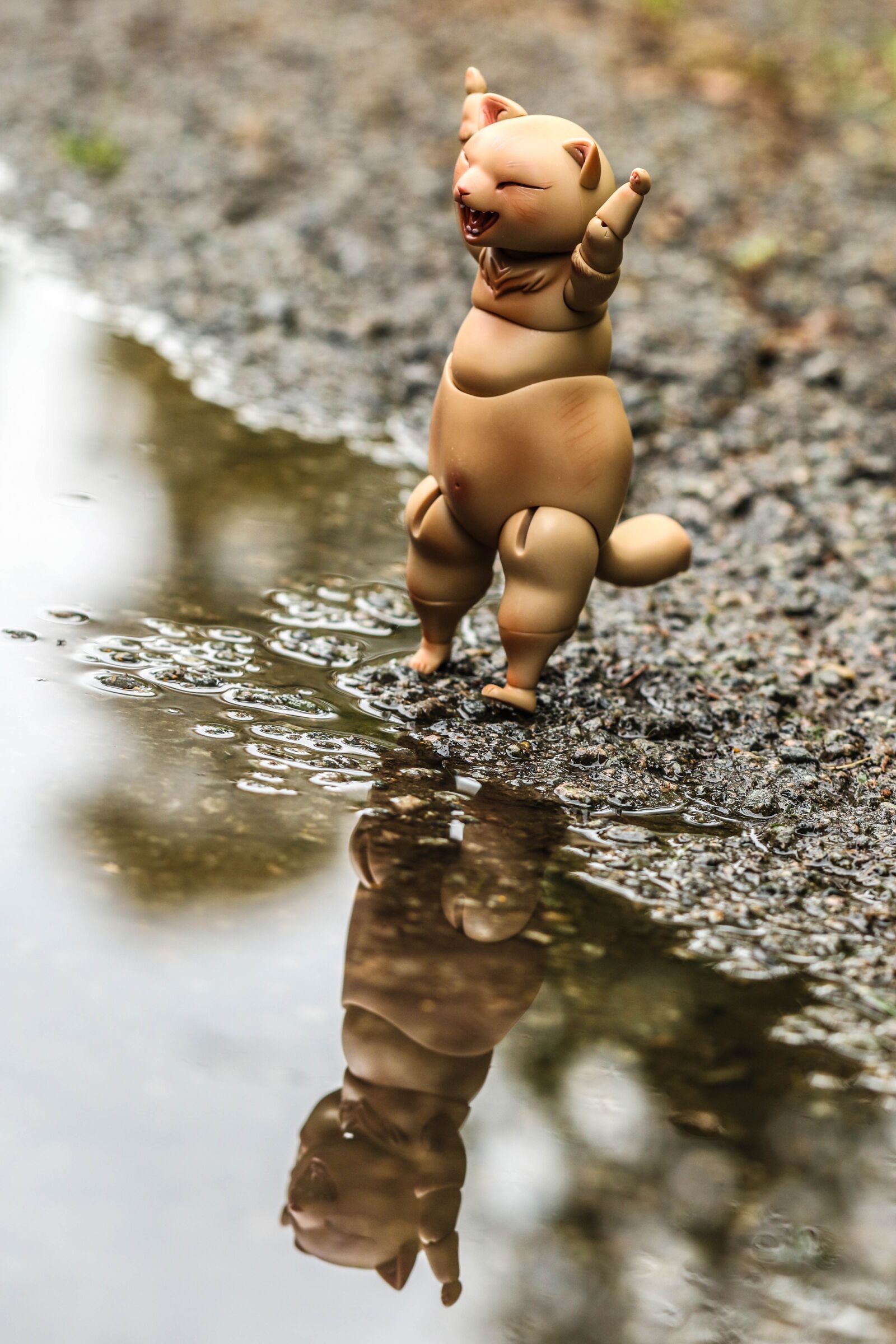 Canon EOS 7D Mark II sample photo. Toy, happy, puddle photography