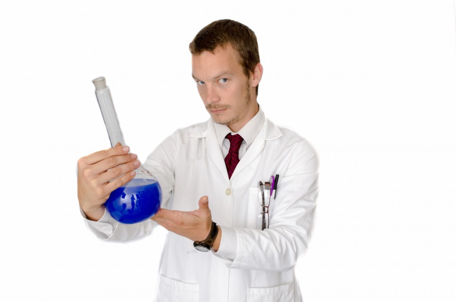Nikon D5100 sample photo. Blue, chemical, chemist, coat photography