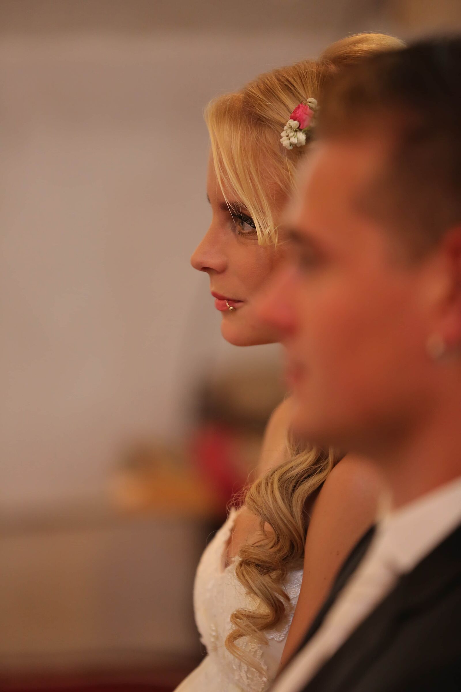 Canon EF 70-200mm F2.8L IS II USM sample photo. Blonde hair, bride, jewelry photography