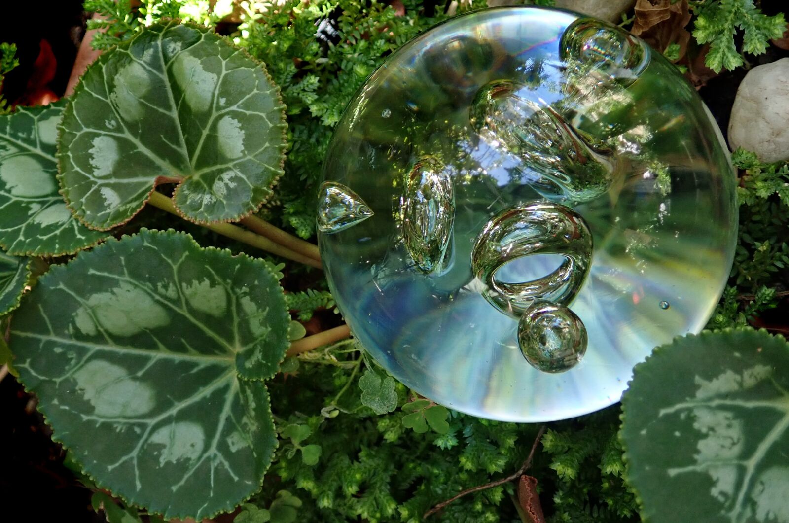 Olympus TG-5 sample photo. Glass bubble, paper weight photography
