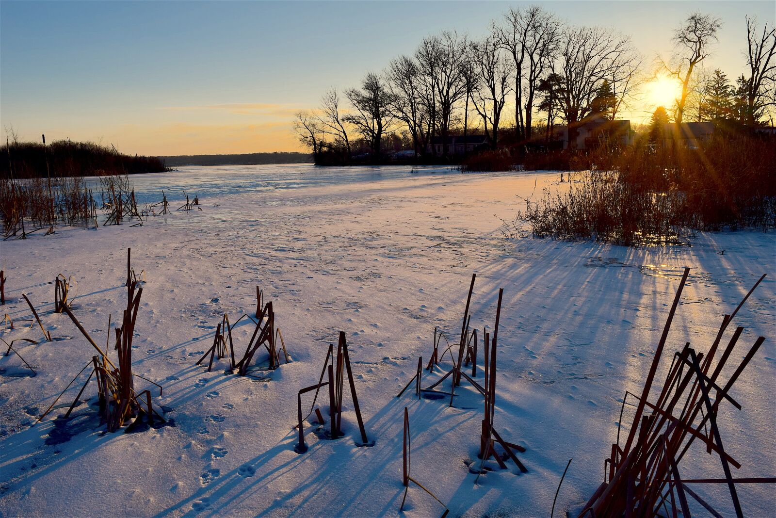 Nikon D3300 sample photo. Frozen, lake, sunrise photography