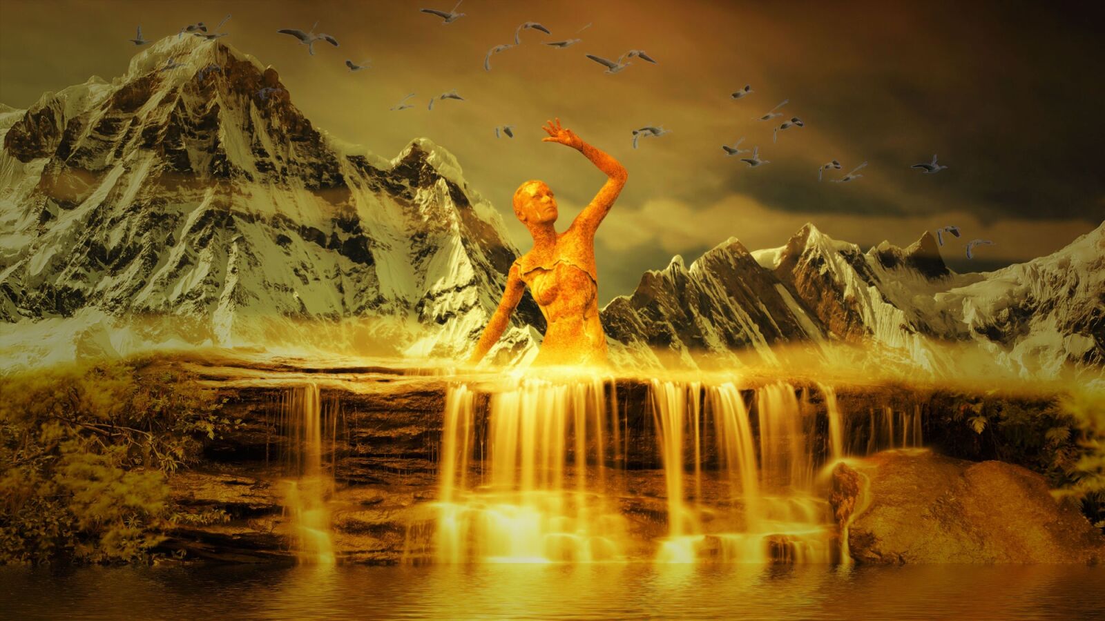 Canon EOS 7D sample photo. Woman, water, mountains photography