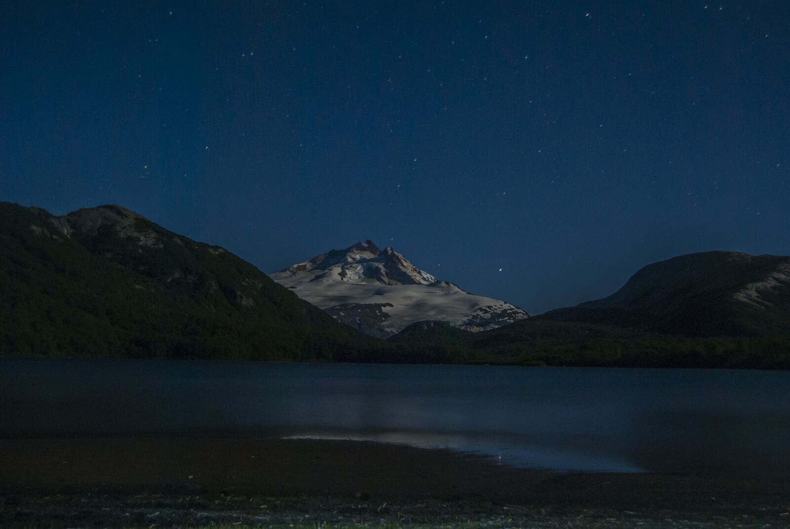 Nikon D3000 sample photo. Tronador, mountain, night photography