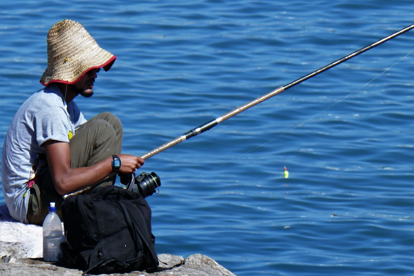 Panasonic DMC-TZ101 sample photo. Angler, fishing, fish photography