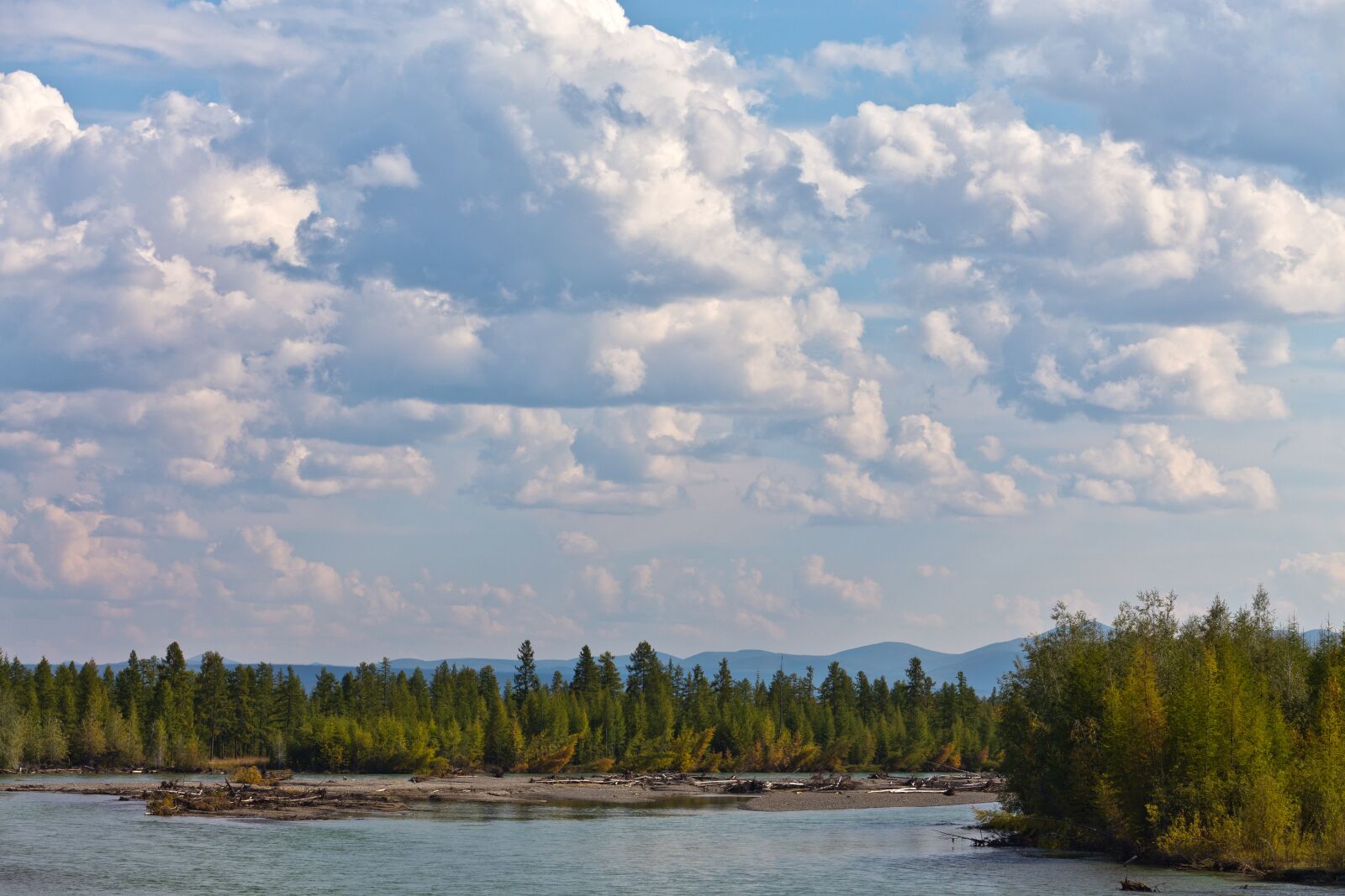 Canon EOS 6D + Canon EF 70-200mm F4L USM sample photo. Cloud, river, aspen photography