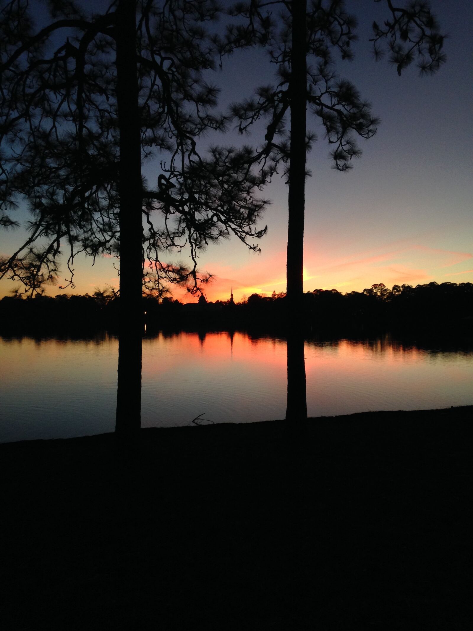 iPhone 5c back camera 4.12mm f/2.4 sample photo. Lake, sunset, florida photography