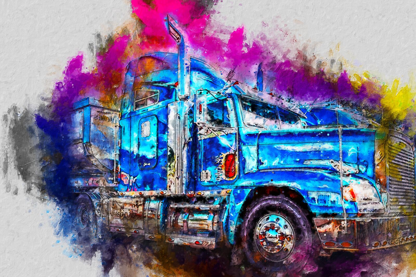 Nikon Z6 sample photo. Digital painting, truck, painting photography