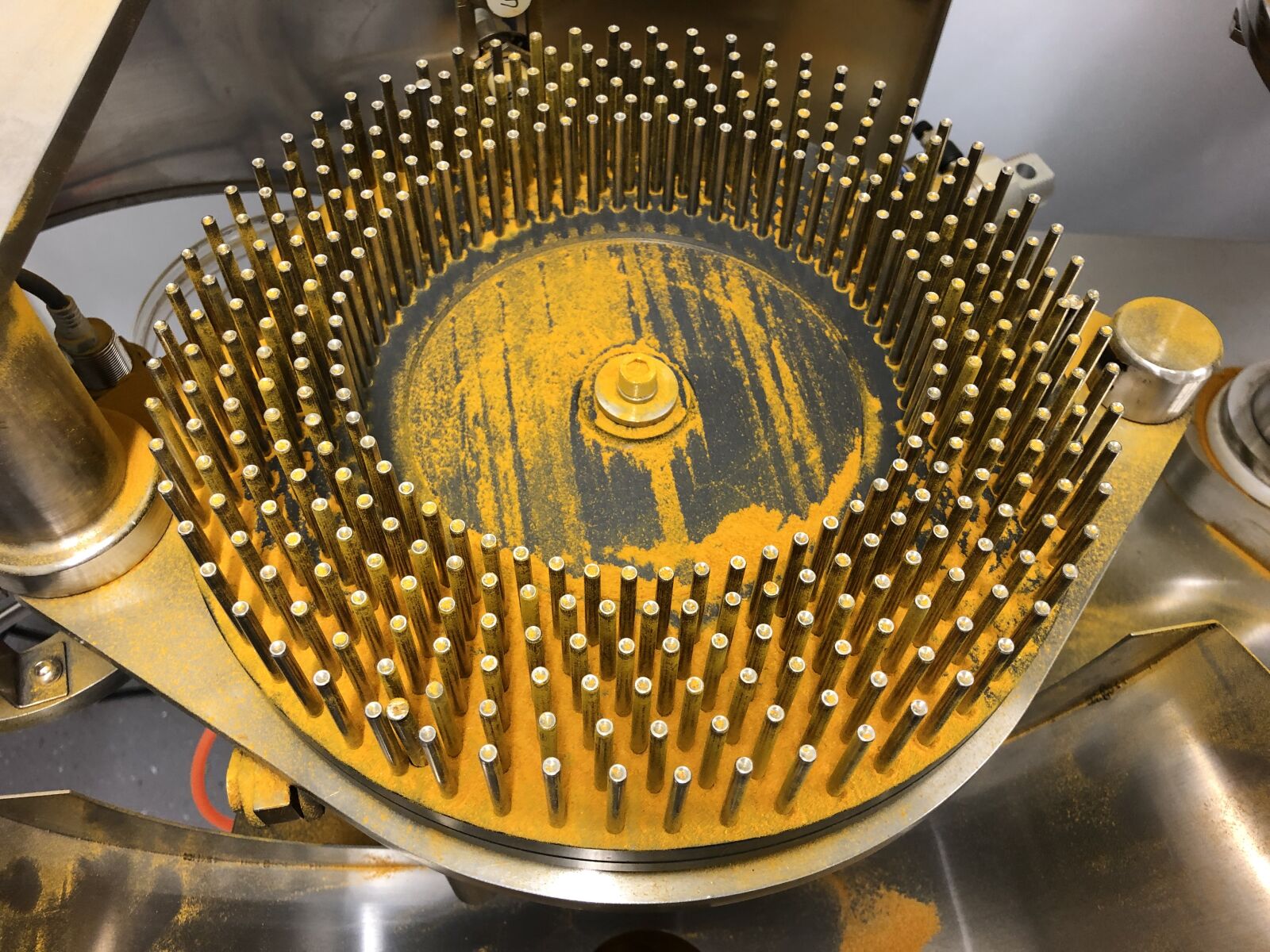 Apple iPhone 8 sample photo. Turmeric, capsule machine, pharmacy photography