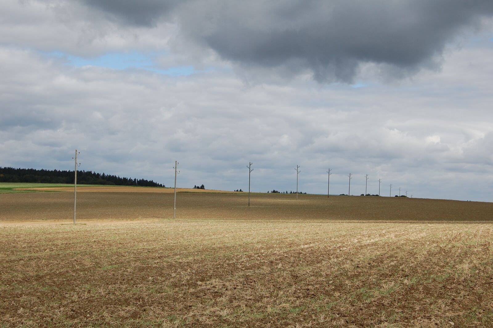 Nikon D40 sample photo. Autumn, field, clouds photography