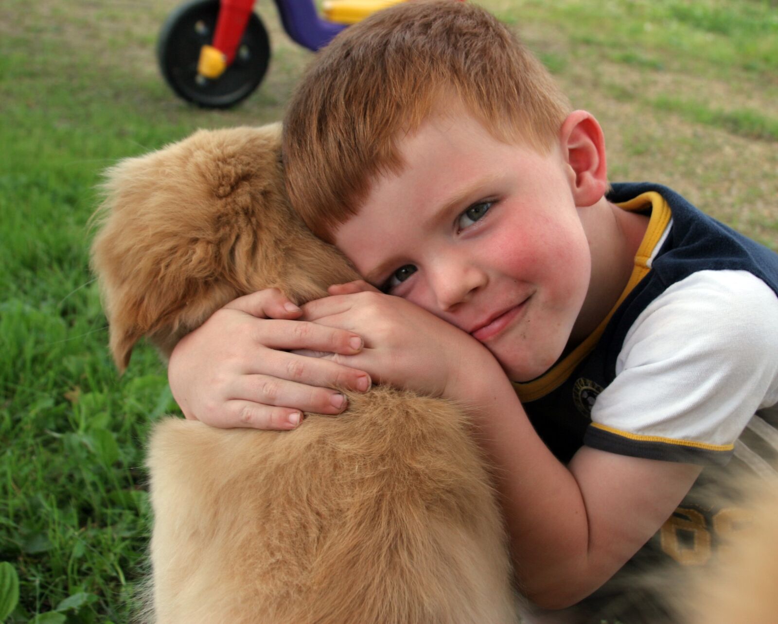 Canon EOS 20D sample photo. Puppy, boy, love photography