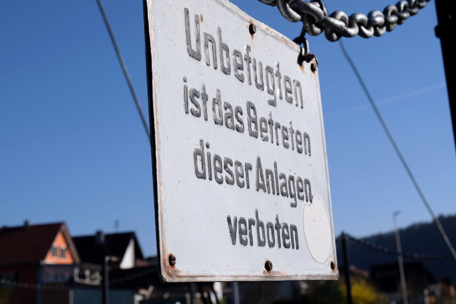 Nikon D5300 sample photo. Warnschild, blue sky, ship photography