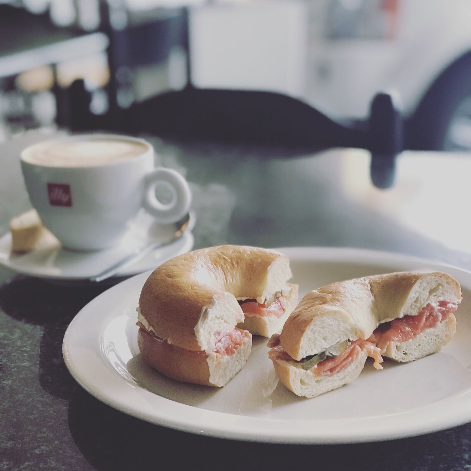 iPhone 7 Plus back dual camera 6.6mm f/2.8 sample photo. Breakfast, coffee, cappuccino photography