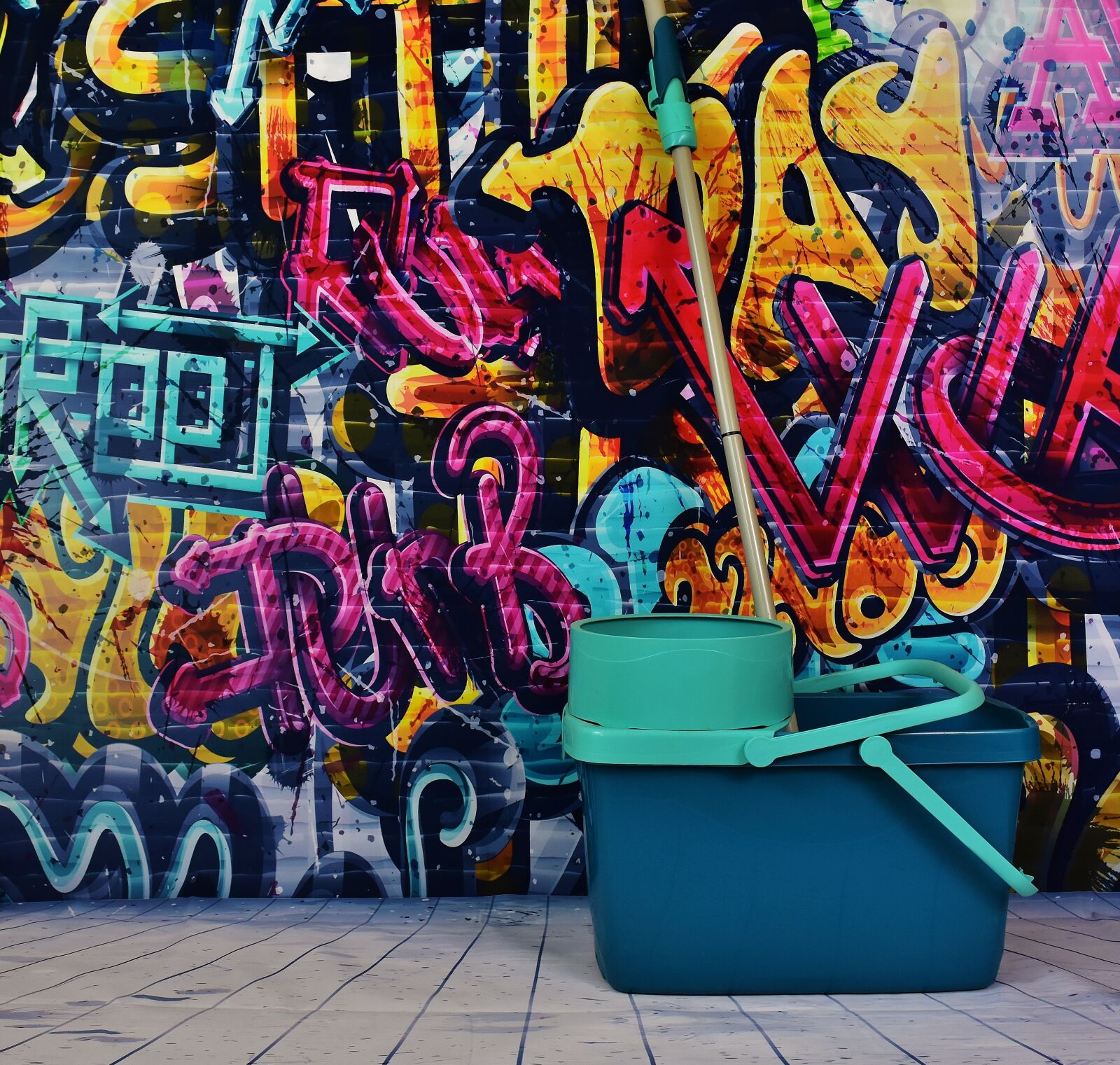 Nikon D7200 sample photo. Graffiti, putz bucket, remove photography