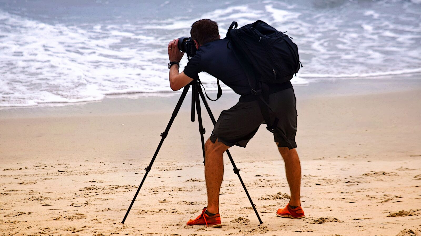 Nikon D3300 sample photo. Photographer, beach, tripod photography