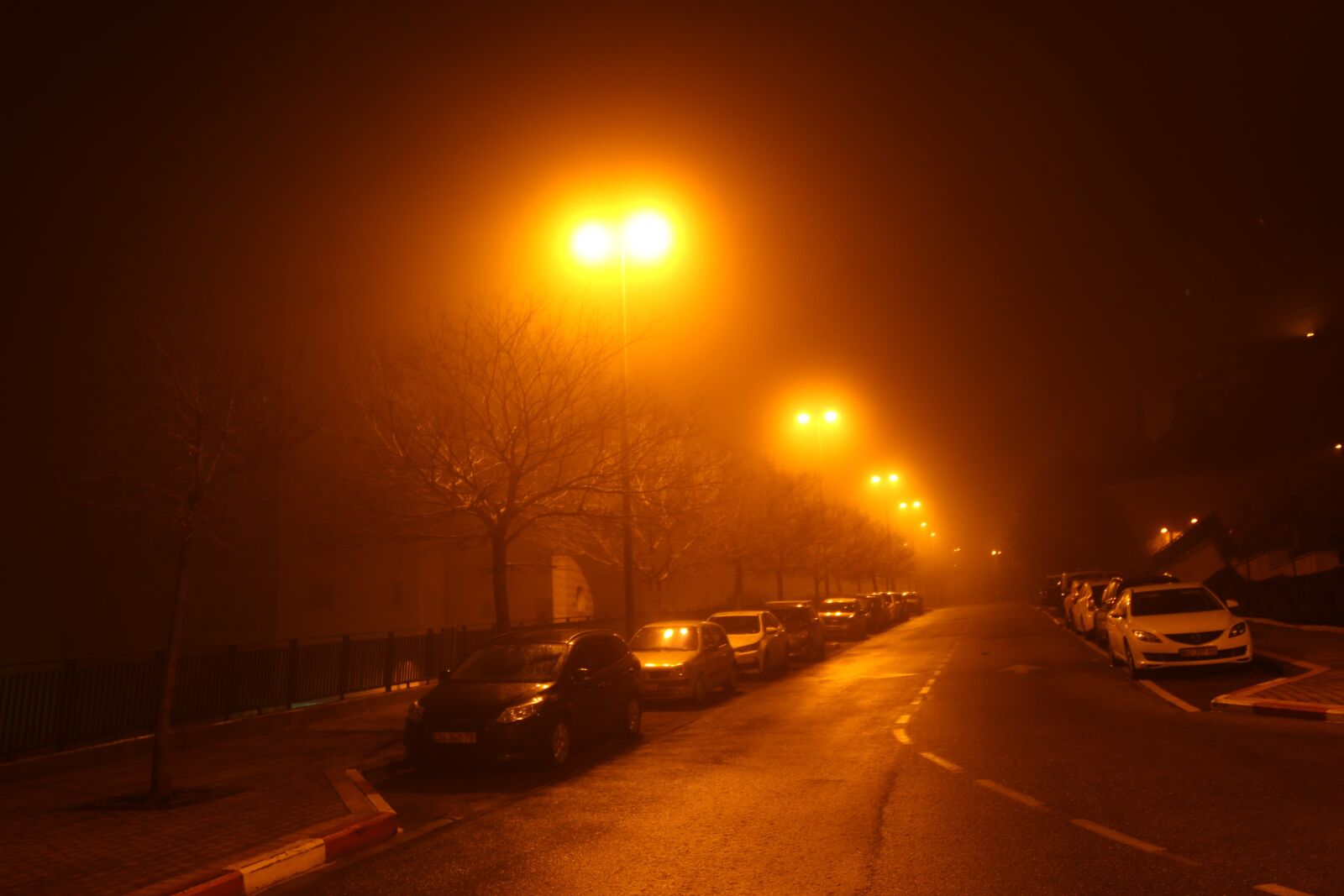 Canon EOS 7D Mark II sample photo. Fog, mysterious, night photography