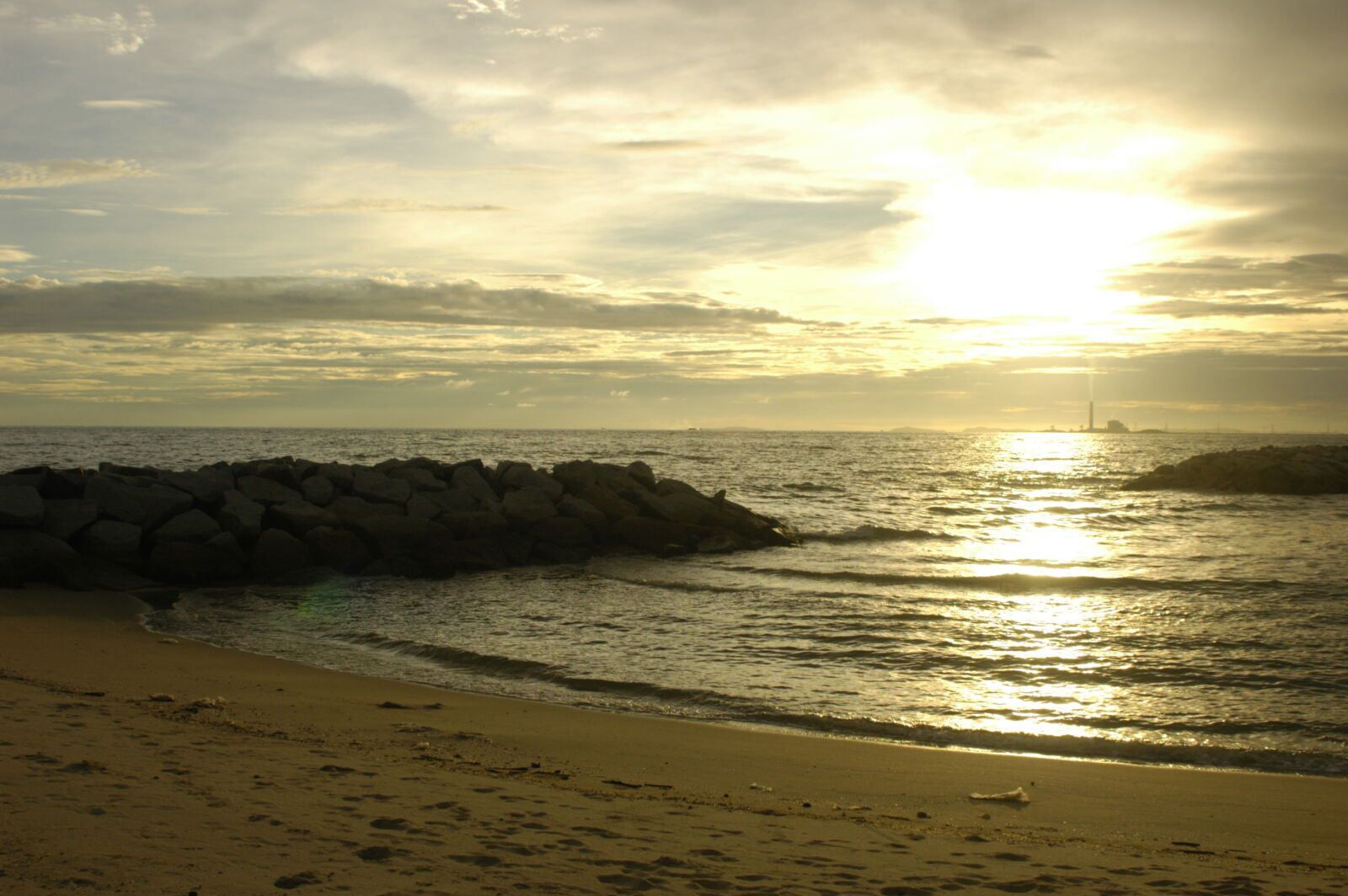 Nikon D70s + Sigma 24-70mm F2.8 EX DG Macro sample photo. Ocean, rocks, sea, sunset photography