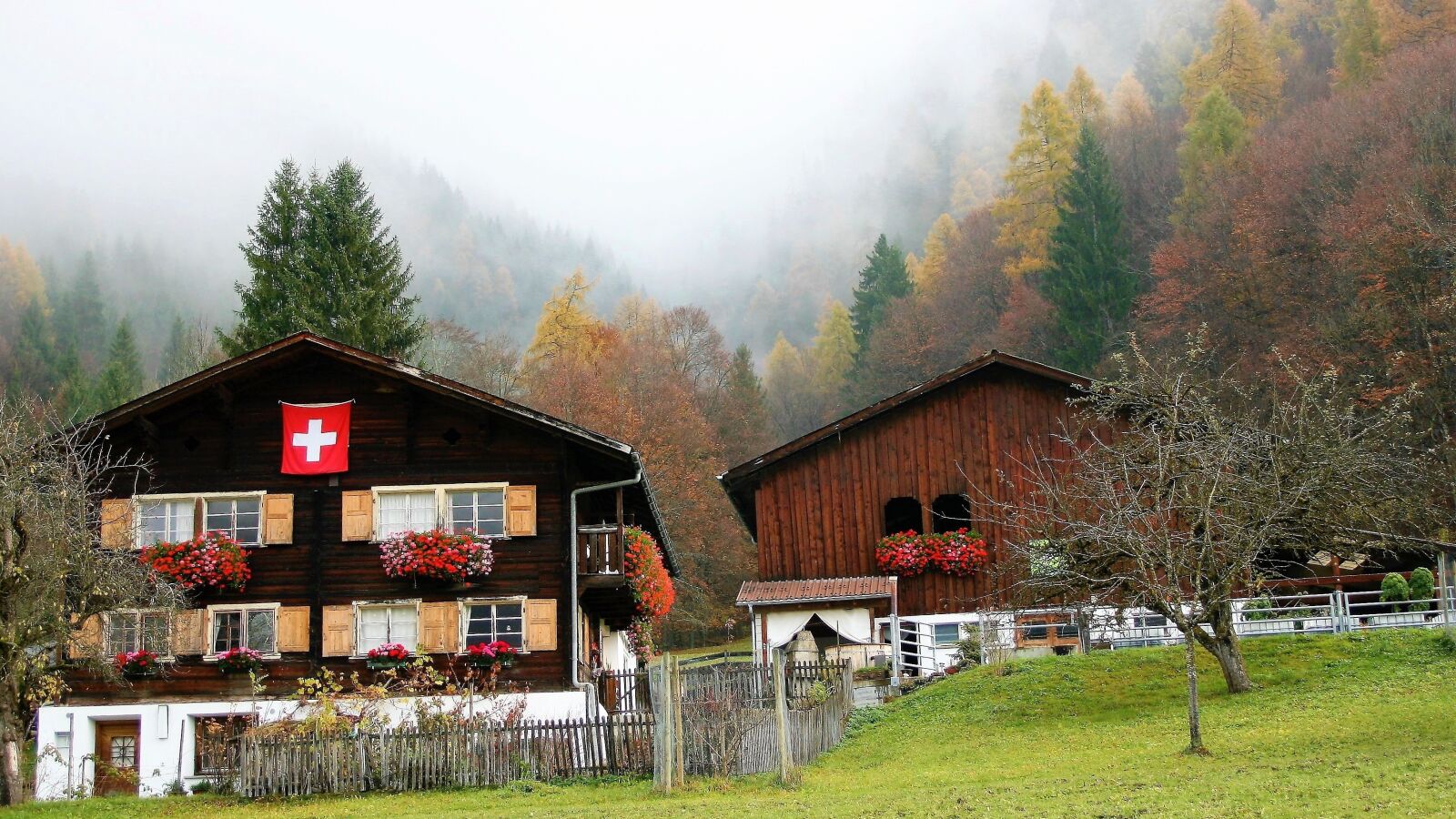 Canon EOS 400D (EOS Digital Rebel XTi / EOS Kiss Digital X) sample photo. Hut, wooden, alpine village photography