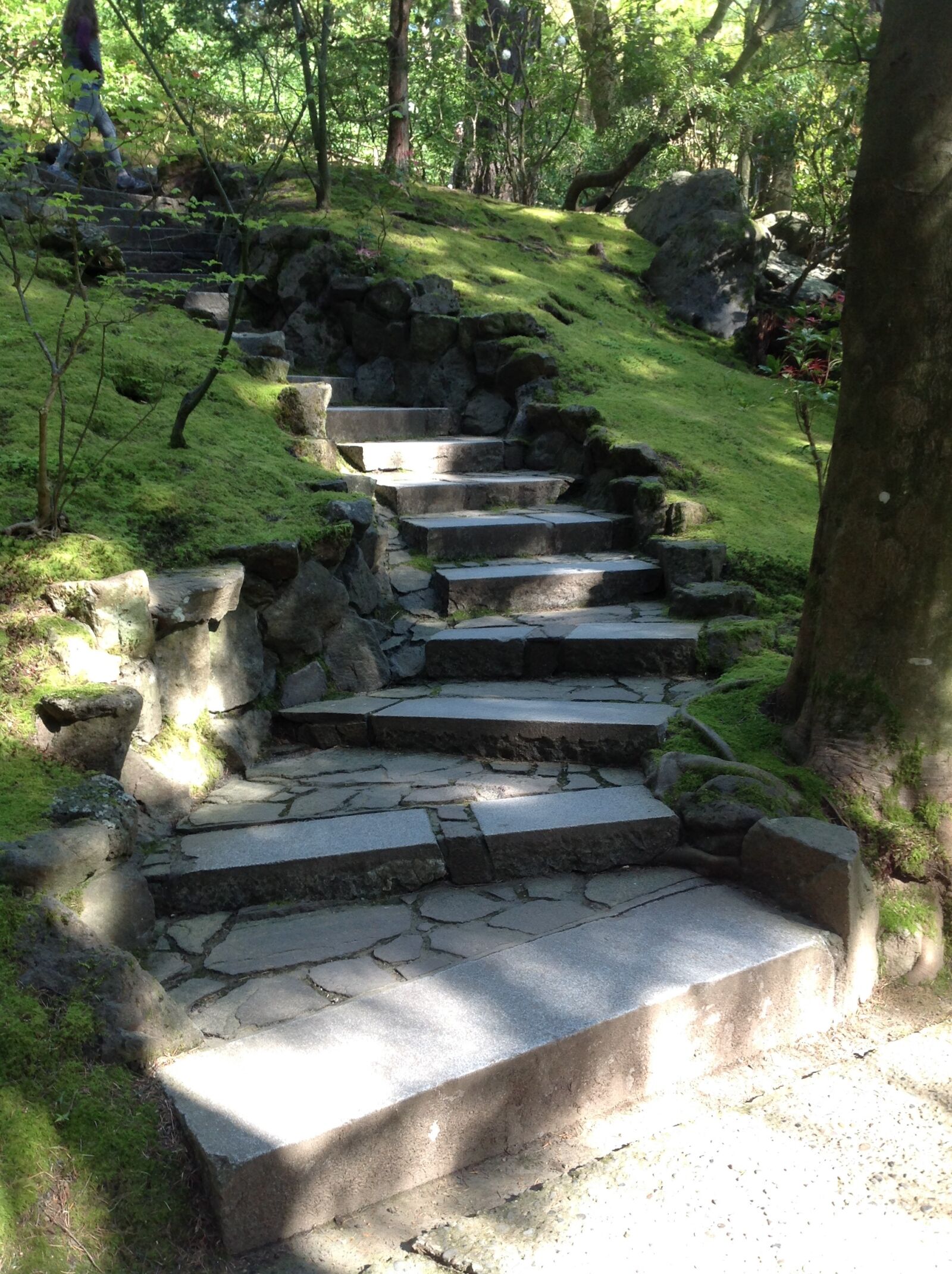 Apple iPad sample photo. Stairs, path, portland japanese photography