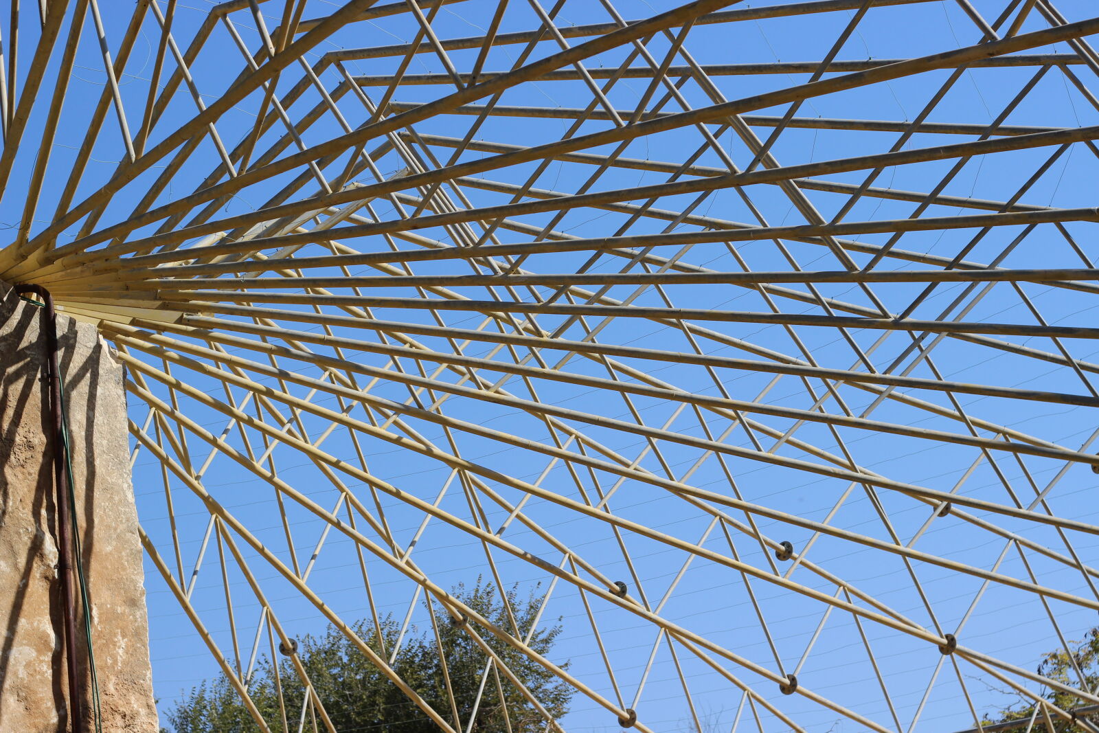 Canon EOS 600D (Rebel EOS T3i / EOS Kiss X5) sample photo. Design, pattern, pergola, sky photography