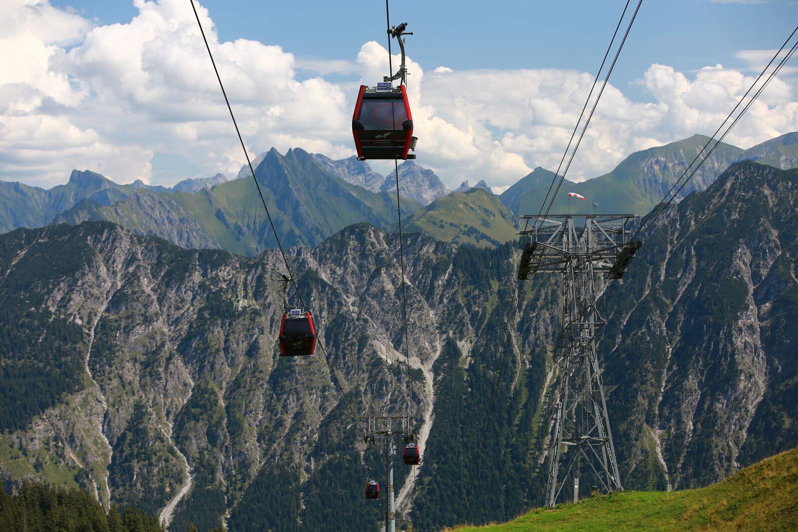 Canon EOS 6D sample photo. Cable car, mountains, clouds photography