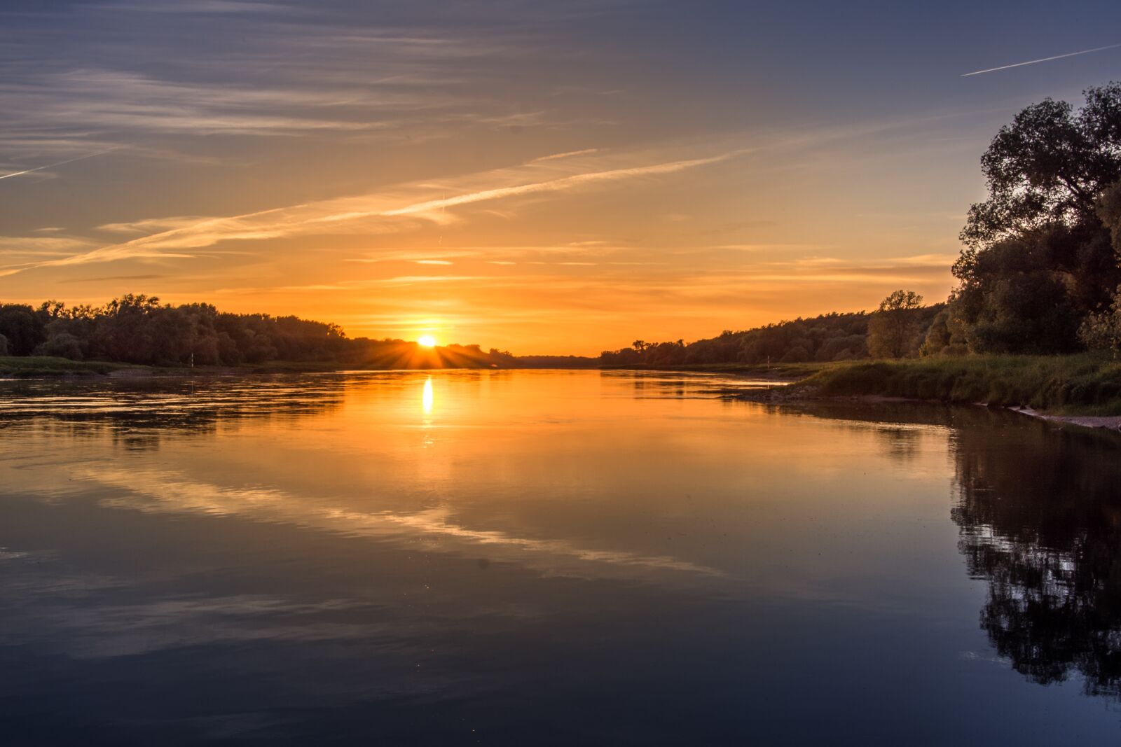 Nikon D7200 sample photo. Sunset, river, elbe photography