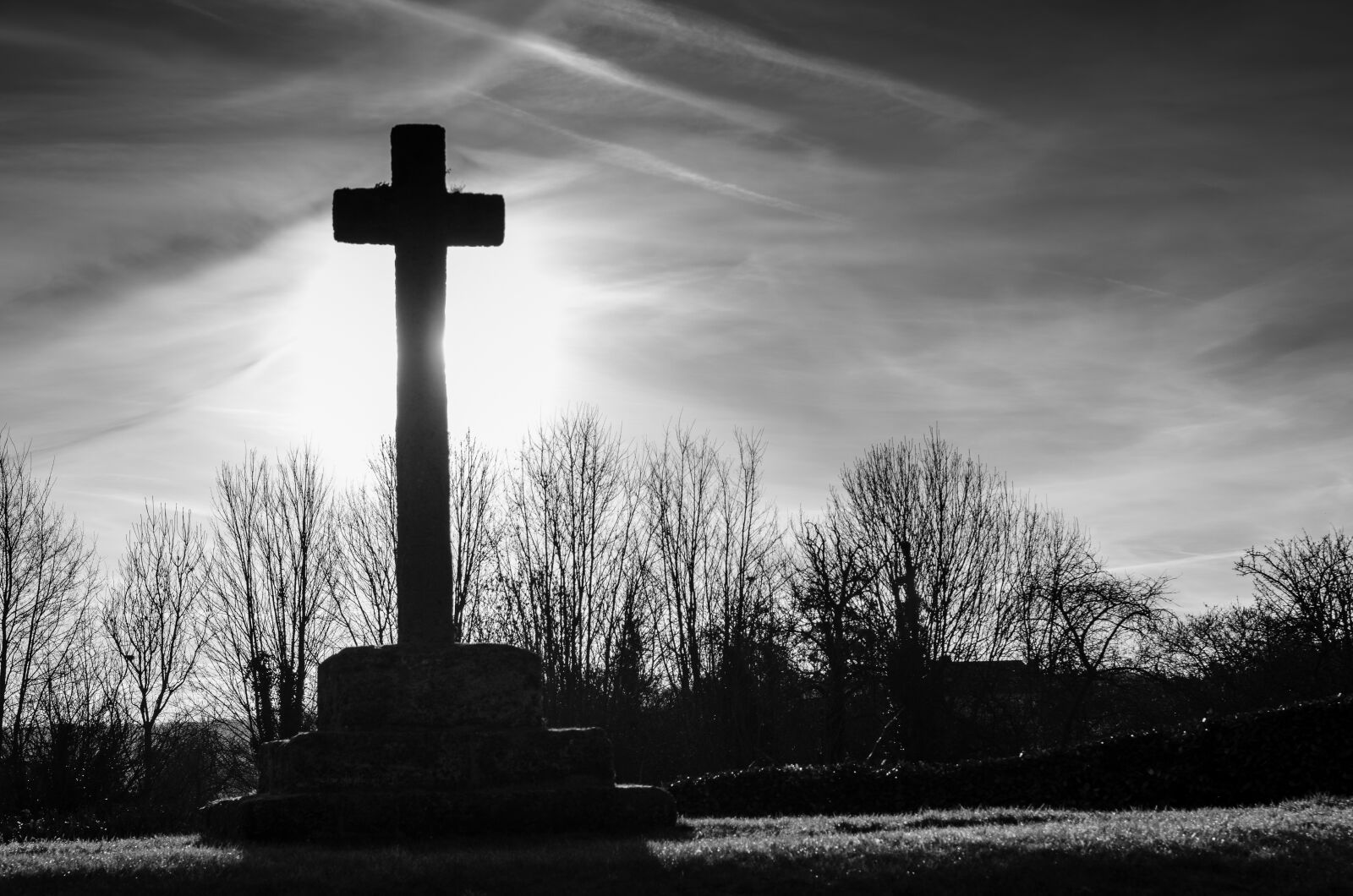 Nikon D7000 sample photo. Silhouette, cross, tree photography