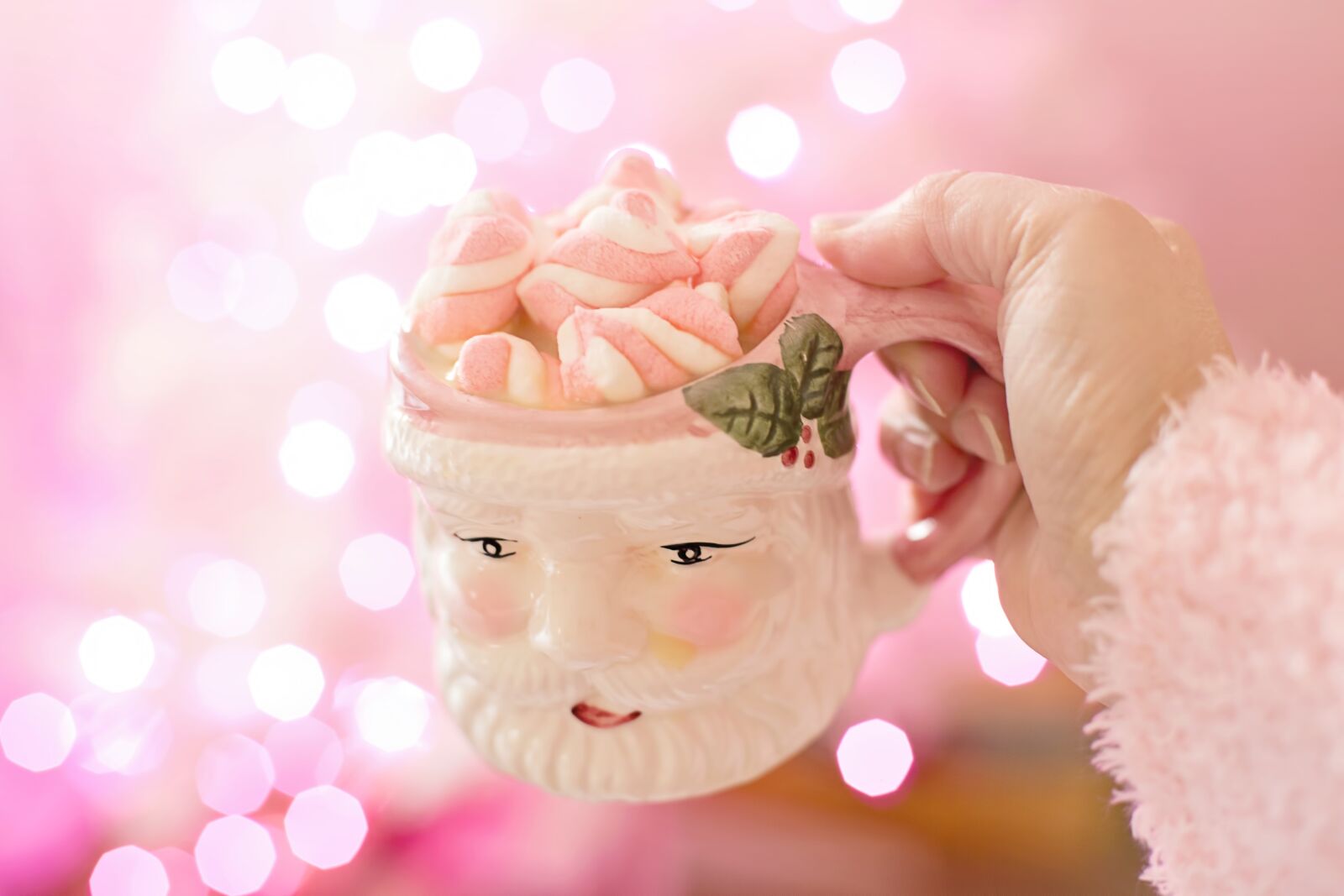 Canon EF 50mm F1.4 USM sample photo. Christmas, pink, santa photography