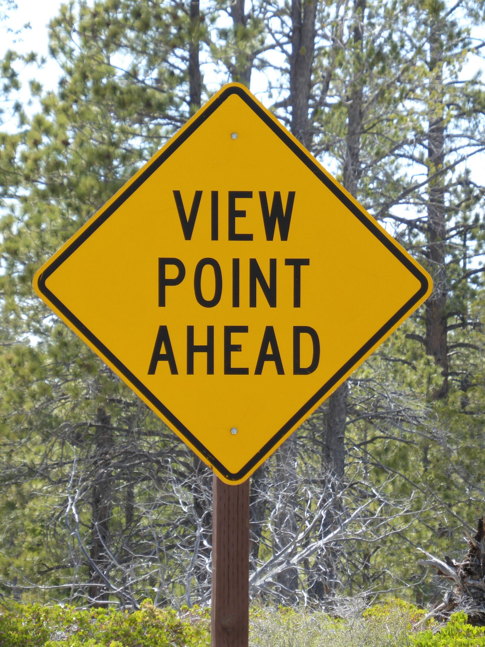 Panasonic Lumix DMC-ZS30 (Lumix DMC-TZ40) sample photo. Road sign, viewpoint, yellow photography