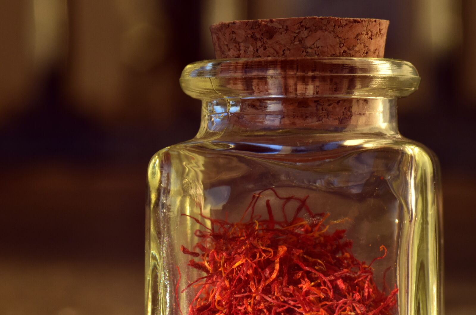 Nikon D3300 sample photo. Saffron, red, bottle photography