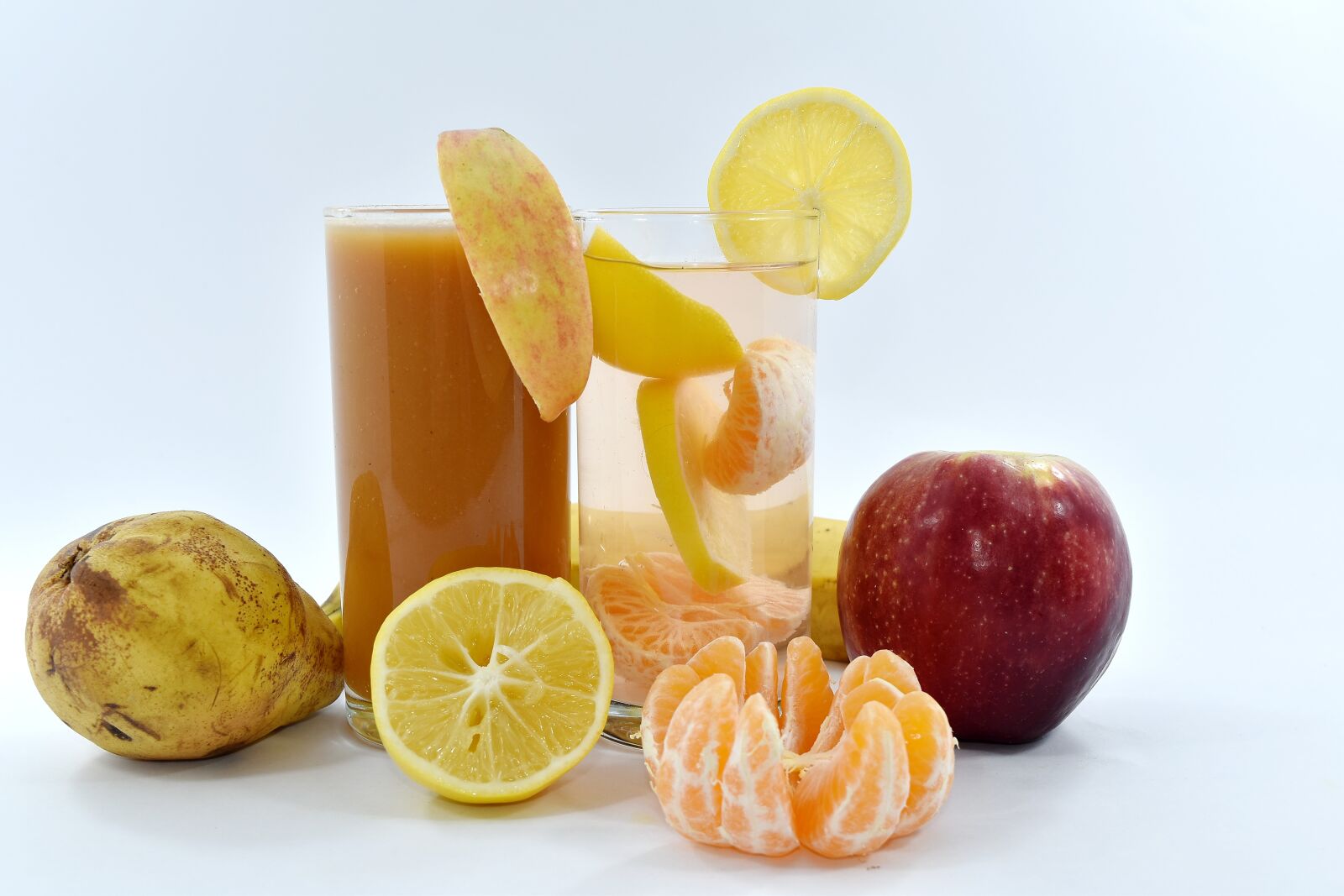 Nikon D5500 sample photo. Lemonade, oranges, pear, syrup photography