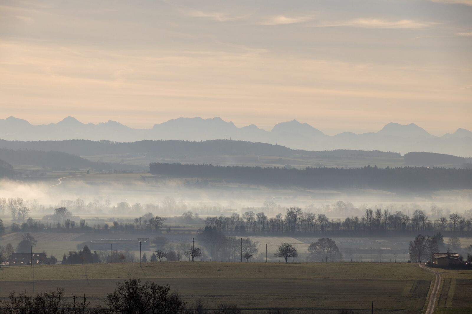 Canon EOS R sample photo. Fog, haze, landscape photography