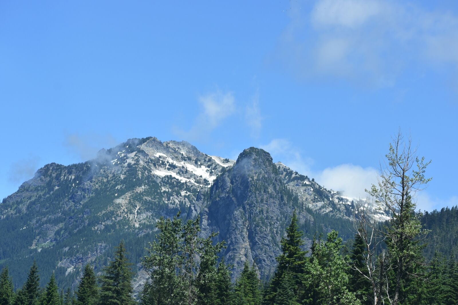 Nikon D3400 sample photo. Mountains, clouds, evergreen photography