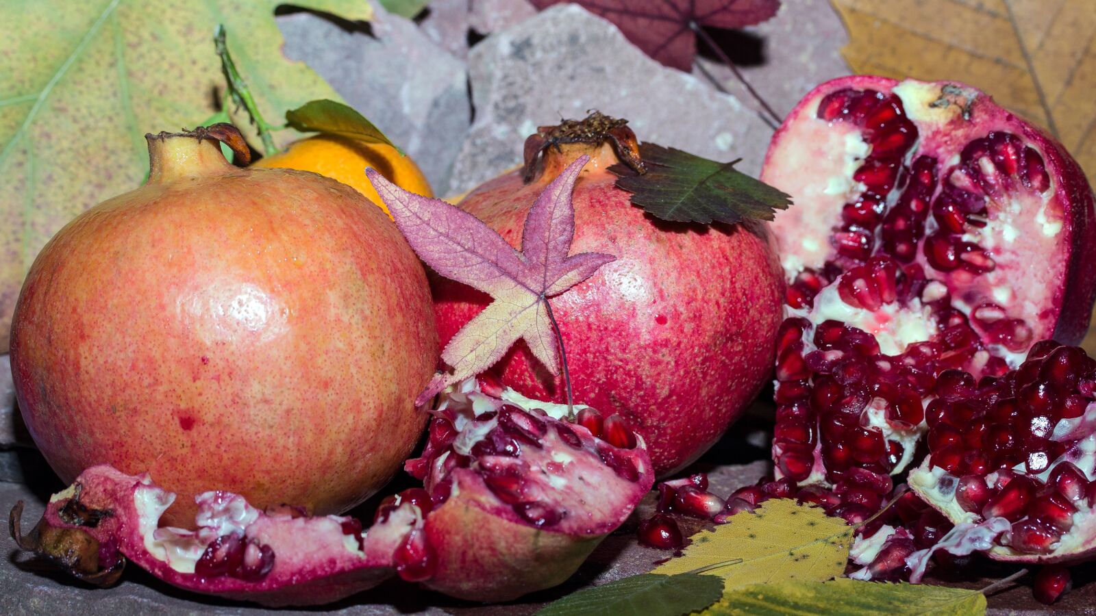 Canon EF-S 60mm F2.8 Macro USM sample photo. Still life, fruits, pomegranate photography