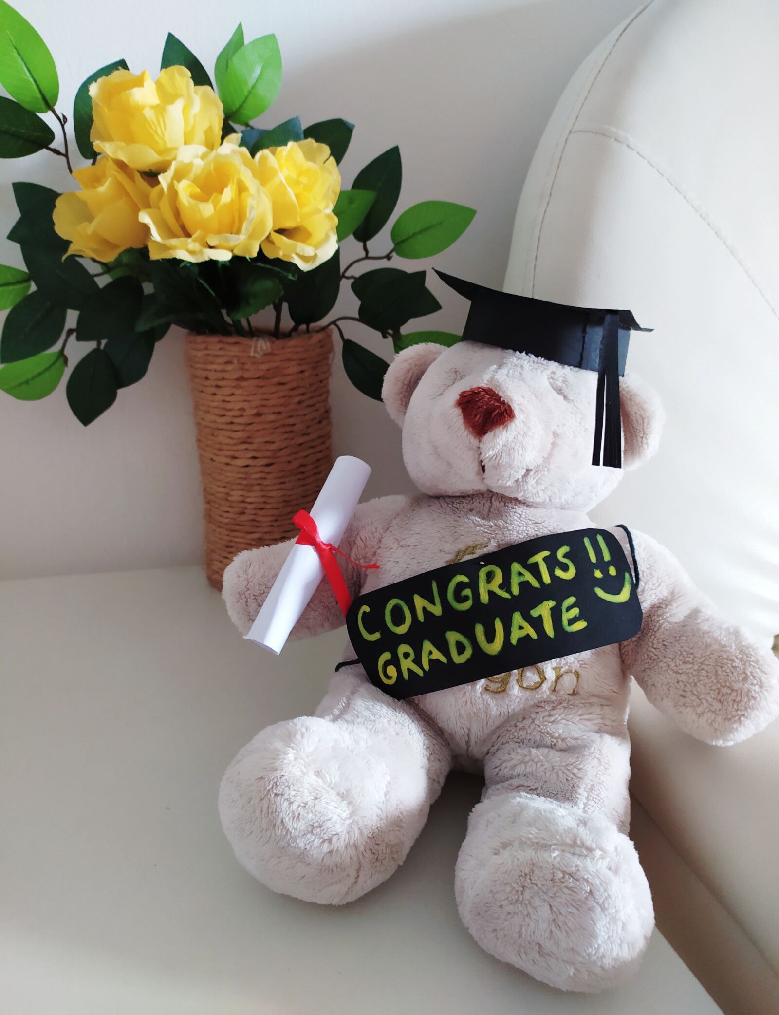 Xiaomi Redmi Note 8T sample photo. Graduation, teddy, gift photography