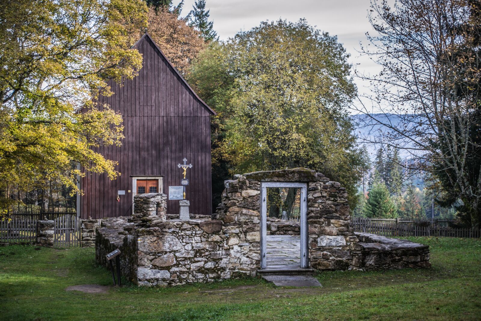 Nikon D3100 sample photo. šumava, church, nature photography