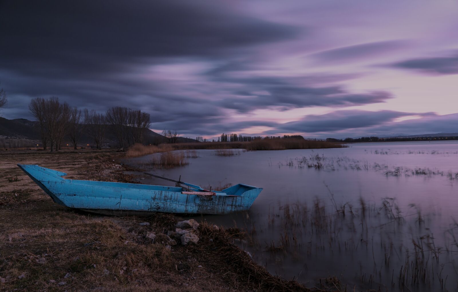Tamron SP 24-70mm F2.8 Di VC USD sample photo. Lake, boat, sunset photography
