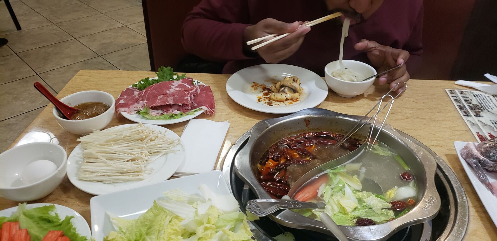 Samsung Galaxy S9 sample photo. Hot pot, chinese, dinner photography