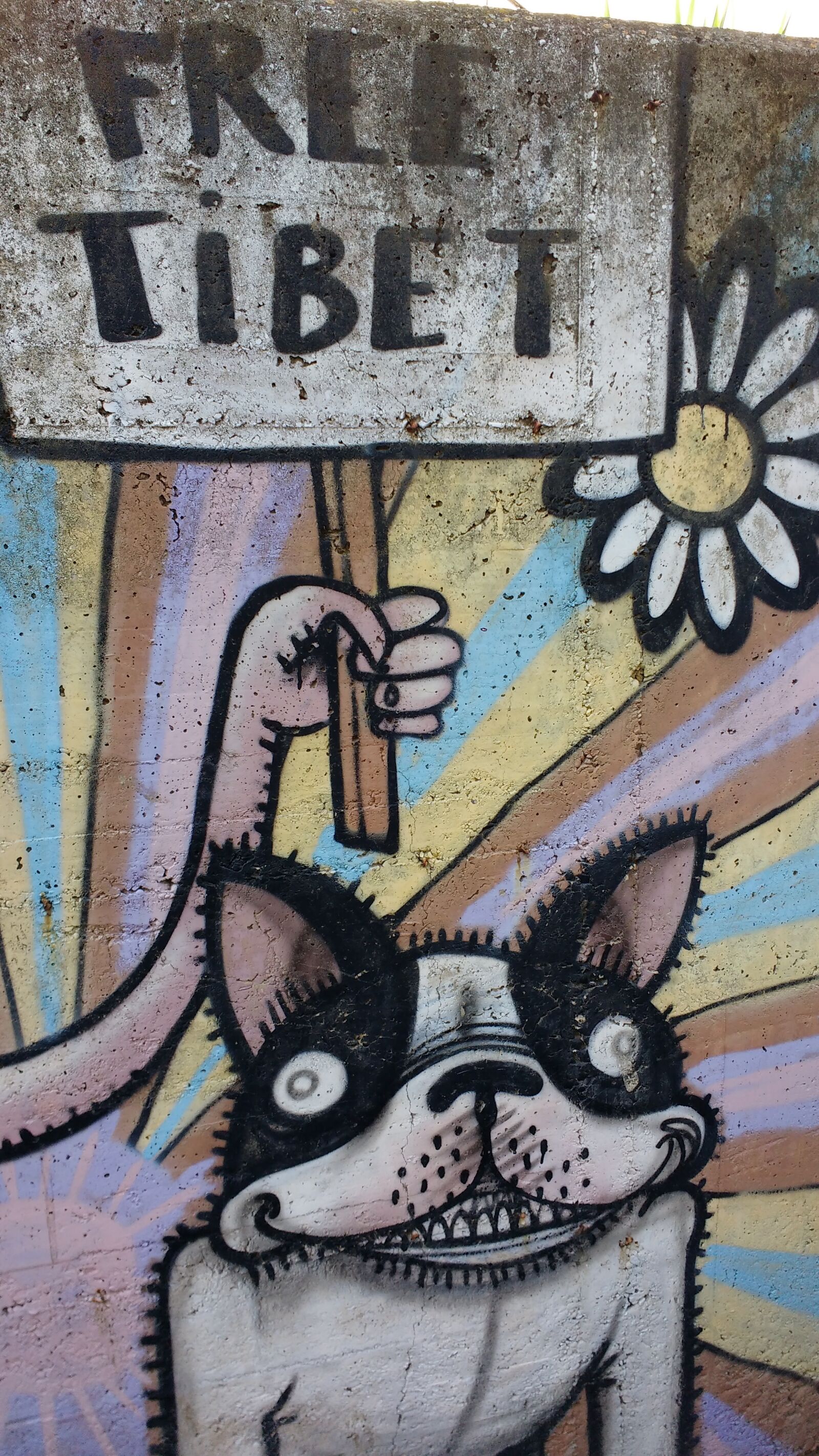 Motorola MotoG3 sample photo. Graffiti, wall, free tibet photography
