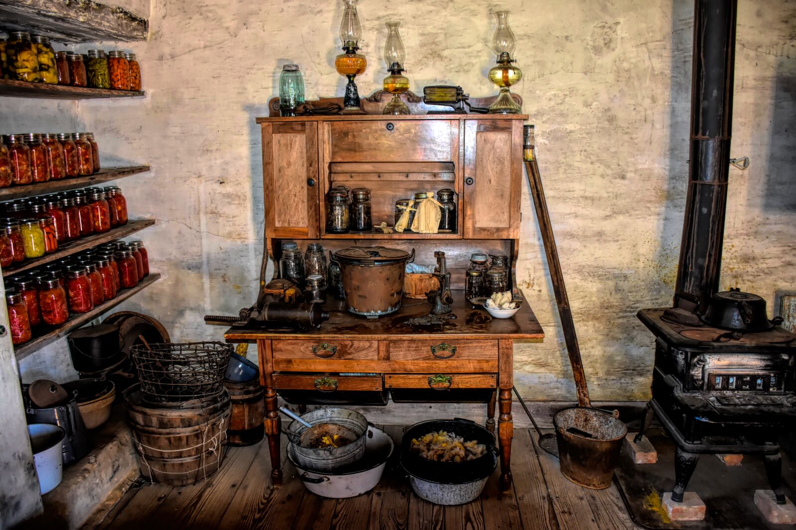 Nikon D5500 sample photo. Pioneer kitchen, settlers, early photography